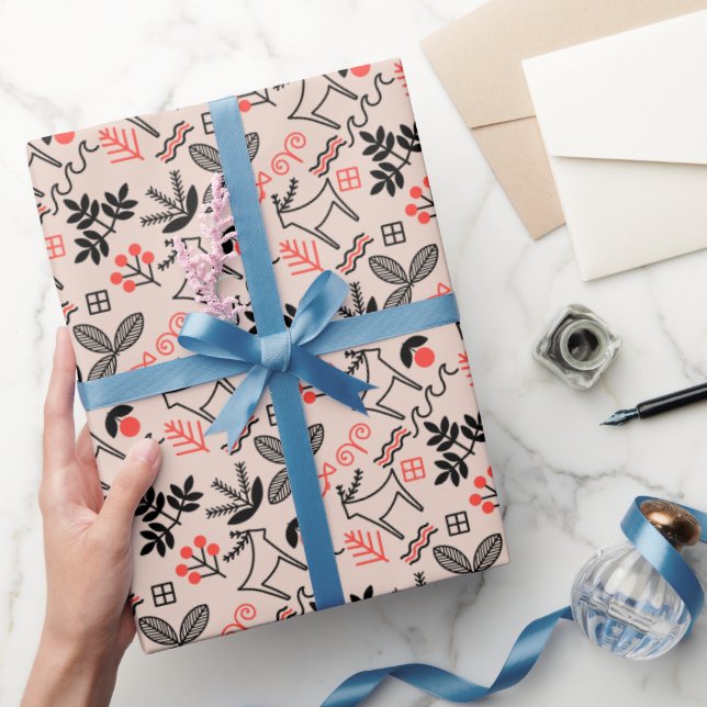 Nationalmuster im ukrainischen Stil Geschenkpapier (Schenken)