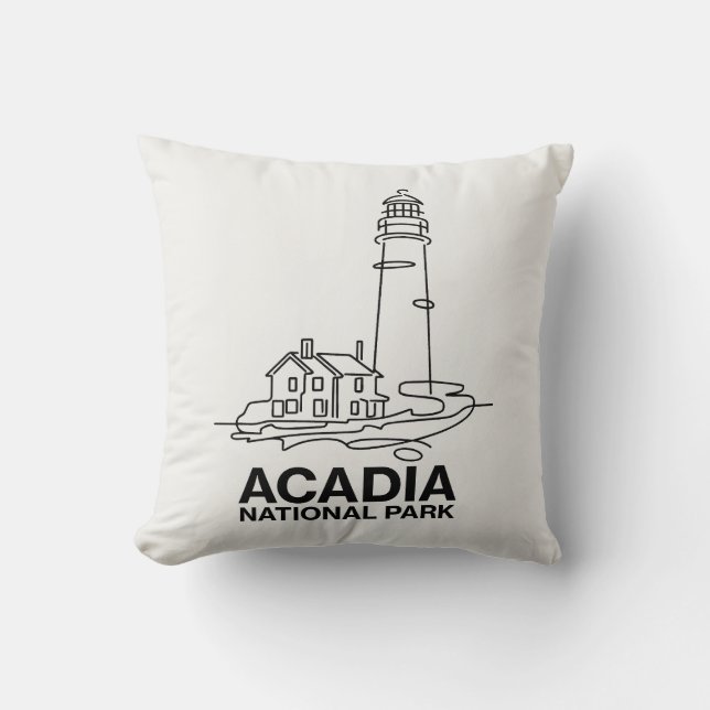 Nationalpark Acadia Lighthouse Kunst, Dichtung und Kissen (Vorderseite)
