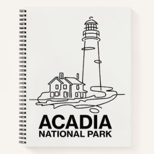 Nationalpark Acadia Lighthouse Kunst, Dichtung und Notizbuch