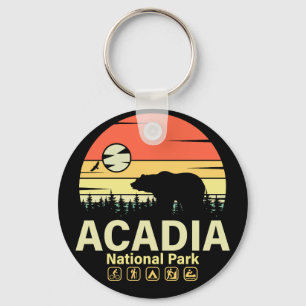 Nationalpark Acadia Vintag Retro Souvenirs Schlüsselanhänger