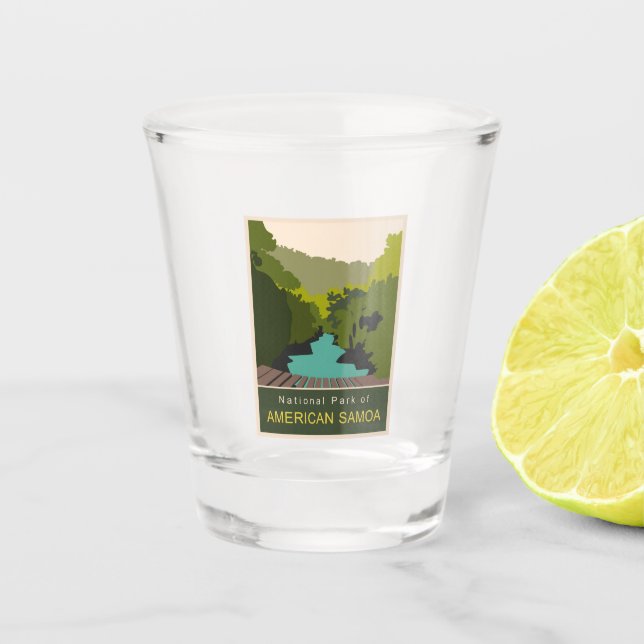 Nationalpark Amerikanisch-Samoa Minimal Schnapsglas (Vorderseite)