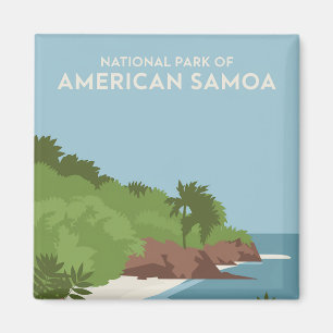 Nationalpark Amerikanisch-Samoas Minimalistisch Magnet