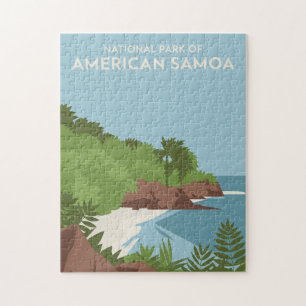 Nationalpark Amerikanisch-Samoas Minimalistisch Puzzle