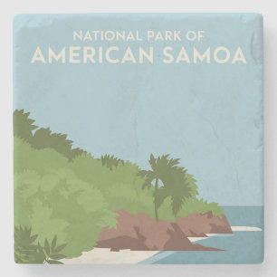 Nationalpark Amerikanisch-Samoas Minimalistisch Steinuntersetzer