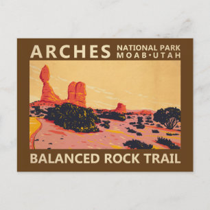 Nationalpark Arches Utah Balanced Rock Trail Postkarte