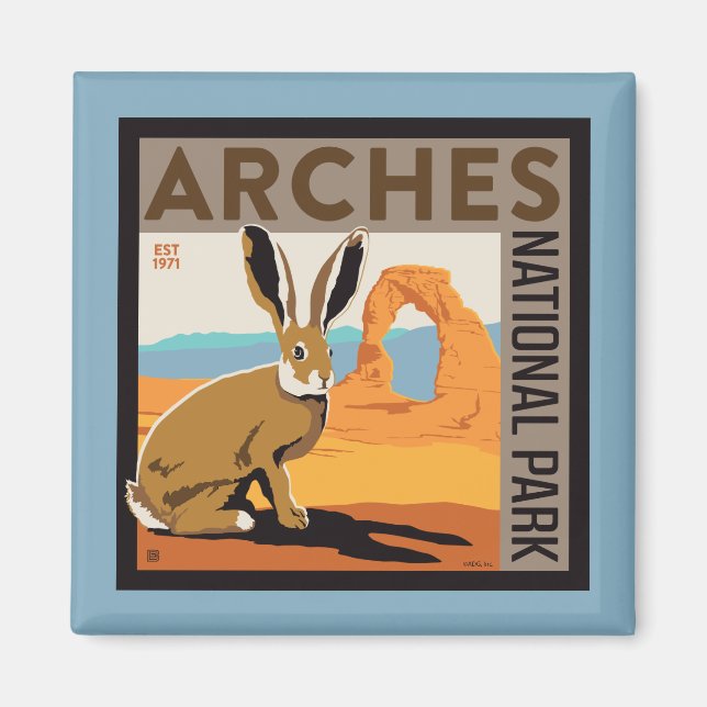 Nationalpark Arches, Utah | Kaninchen Magnet (Vorne)