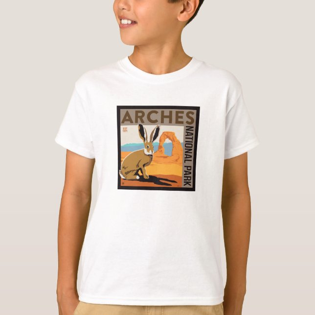 Nationalpark Arches, Utah | Kaninchen T-Shirt (Vorderseite)