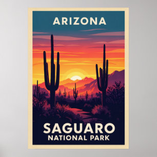 Nationalpark Arizona Saguaro V01 Poster