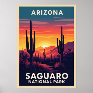 Nationalpark Arizona Saguaro V01 Poster