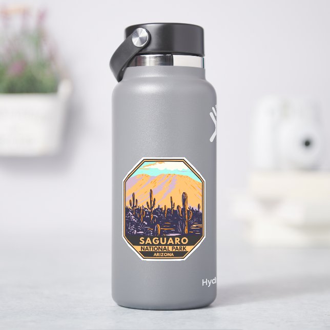 Nationalpark Arizona Wasson Peak Vintag Aufkleber (HydroFlask)