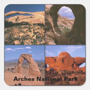 Nationalpark Arktis Nationalpark Sandstone Aches F Quadratischer Aufkleber