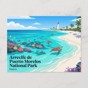 Nationalpark Arrecife de Puerto Morelos Mexiko Postkarte