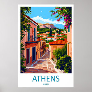 Nationalpark Athen Plakat Reise Vintage Skigebiet