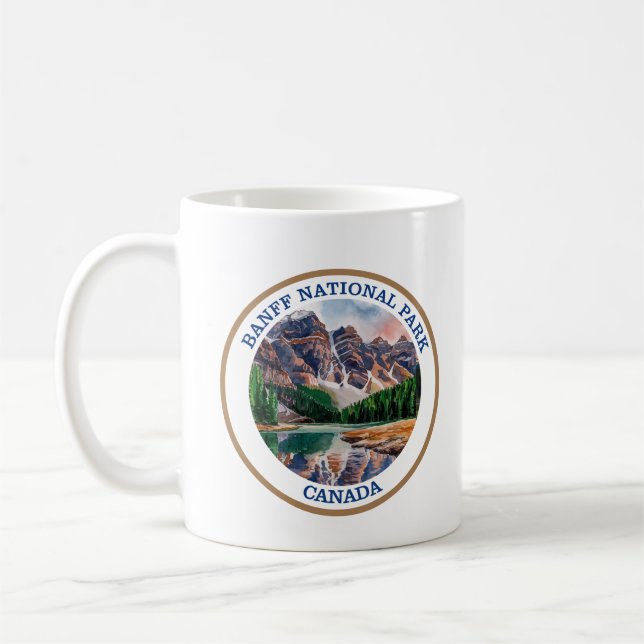 Nationalpark Banff Aquarellmalerei Kaffeetasse (Links)