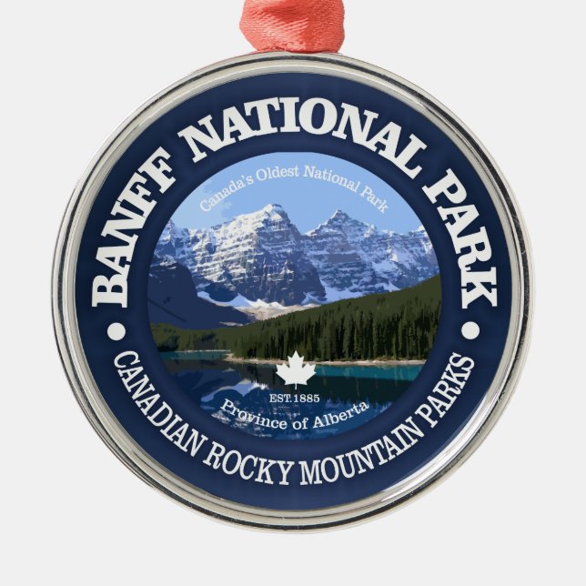 Nationalpark Banff (C) Silbernes Ornament (Vorne)