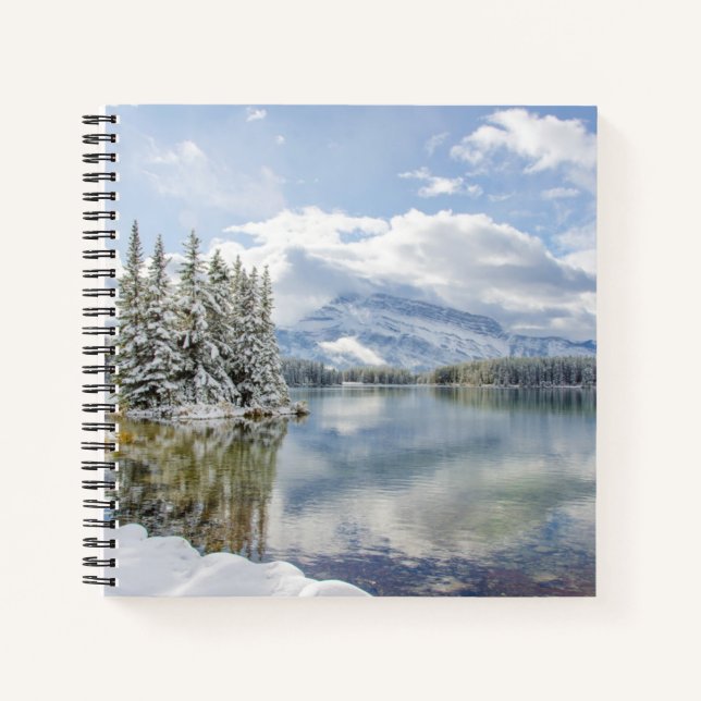 Nationalpark Banff im Winter Notizbuch (Vorderseite)