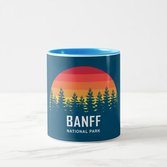 Nationalpark Banff Zweifarbige Tasse (Mittel)