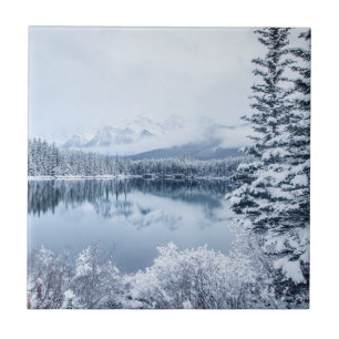 Nationalpark Banffs im Winter Fliese