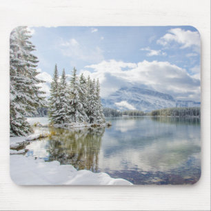 Nationalpark Banffs im Winter Mousepad