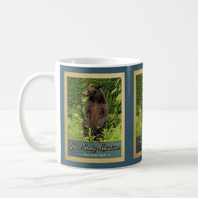 Nationalpark-Bär Great Smoky Mountains Kaffeetasse (Links)