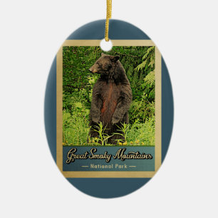 Nationalpark-Bär Great Smoky Mountains Keramik Ornament