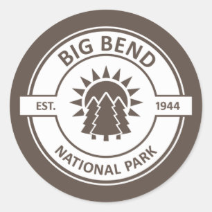 Nationalpark Big Bend Runder Aufkleber