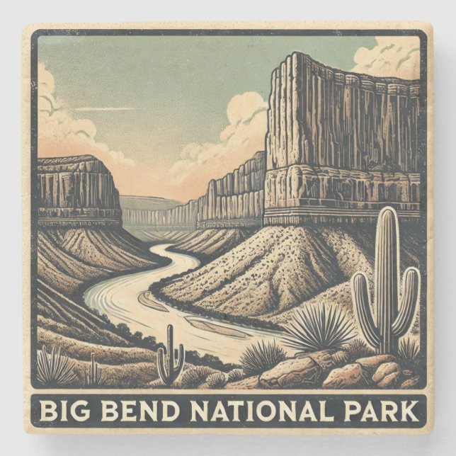 Nationalpark Big Bend Steinuntersetzer (Vorderseite)
