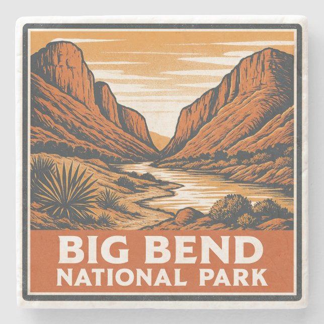 Nationalpark Big Bend Steinuntersetzer (Vorderseite)