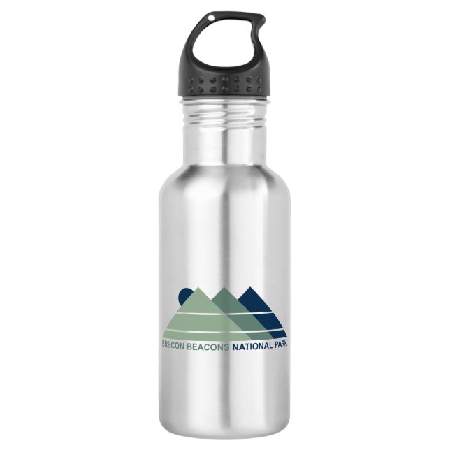Nationalpark Brecon Beacons Edelstahlflasche (Vorderseite)
