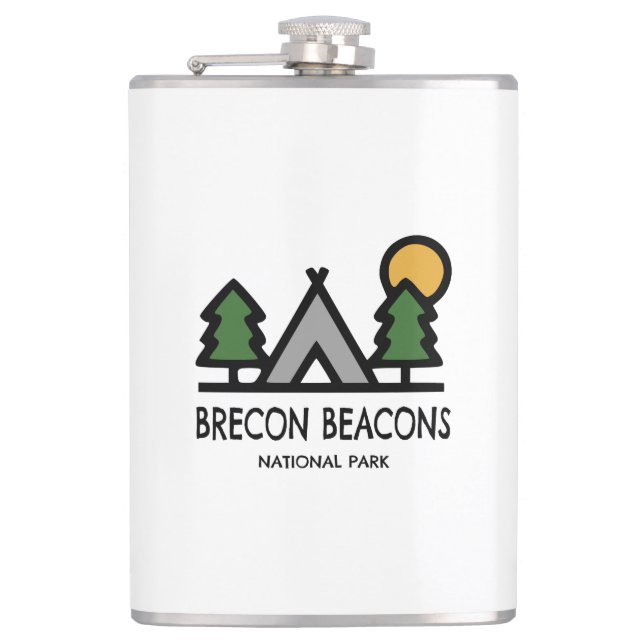 Nationalpark Brecon Beacons Flachmann (Vorderseite)