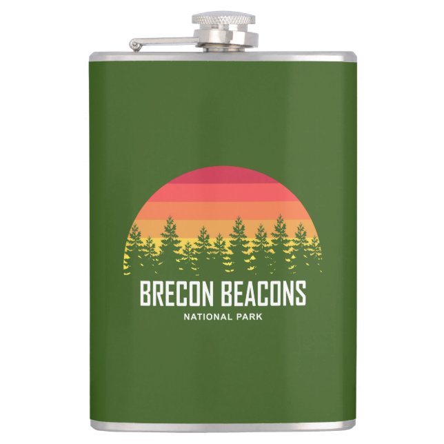 Nationalpark Brecon Beacons Flachmann (Vorderseite)