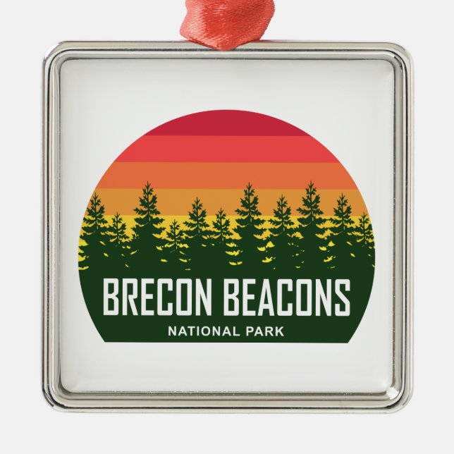 Nationalpark Brecon Beacons Ornament Aus Metall (Vorne)