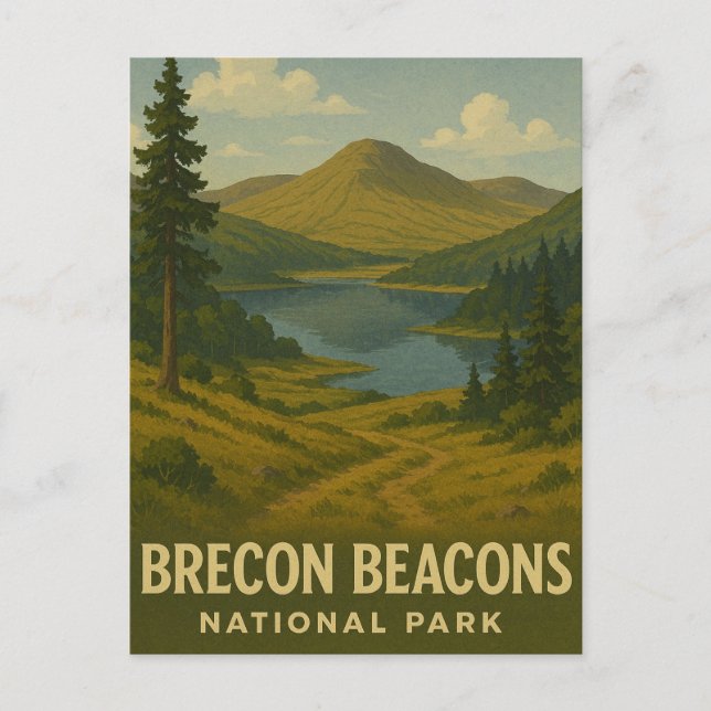 Nationalpark Brecon Beacons Postkarte (Vorderseite)