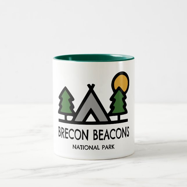 Nationalpark Brecon Beacons Zweifarbige Tasse (Mittel)