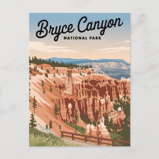 Nationalpark Bryce Canyon Postkarte (Vorderseite)