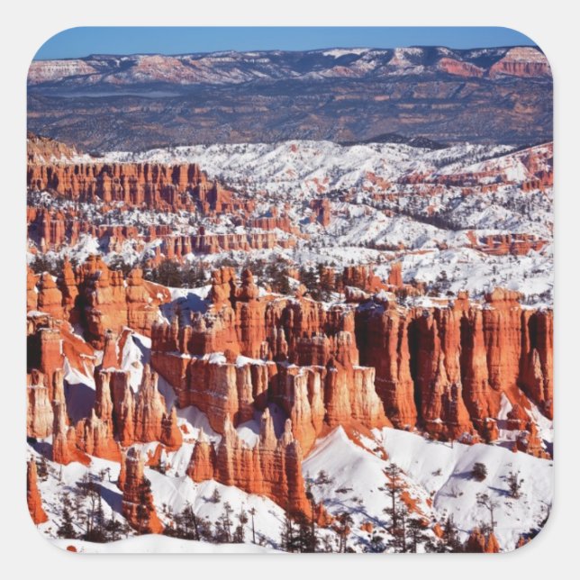 Nationalpark Bryce Canyon Quadratischer Aufkleber (Vorderseite)