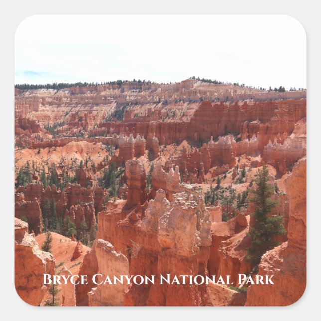 Nationalpark Bryce Canyon Quadratischer Aufkleber (Vorderseite)