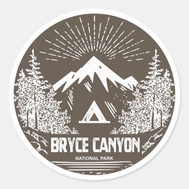 Nationalpark Bryce Canyon Runder Aufkleber (Vorderseite)