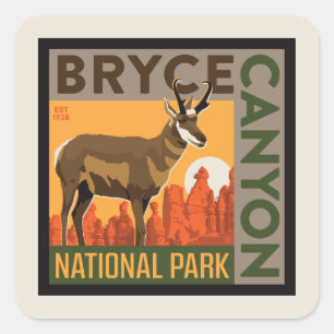Nationalpark Bryce Canyon Utah Quadratischer Aufkleber
