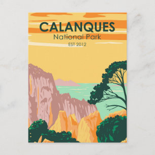 Nationalpark Calanques Frankreich Vintage Postkarte