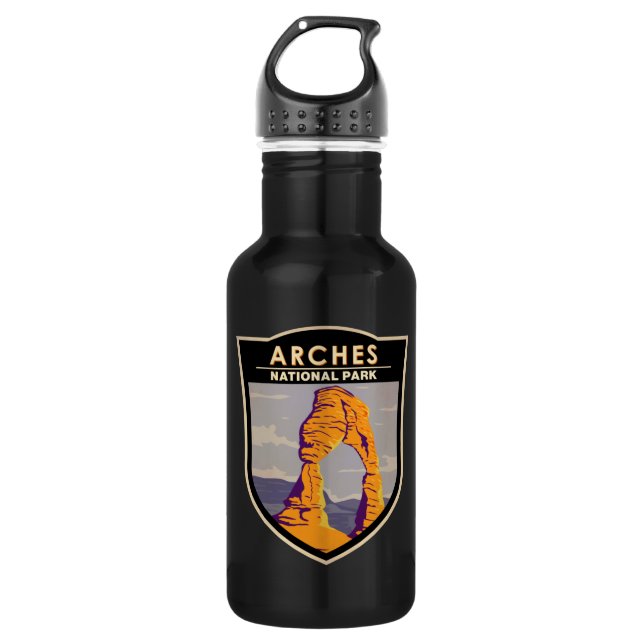 Nationalpark California Arche Vintag Edelstahlflasche (Vorderseite)