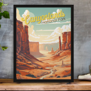 Nationalpark Canyonlands Illustration Retro Poster
