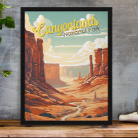 Nationalpark Canyonlands Illustration Retro