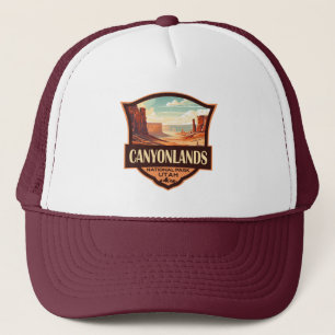 Nationalpark Canyonlands Illustration Retro Truckerkappe