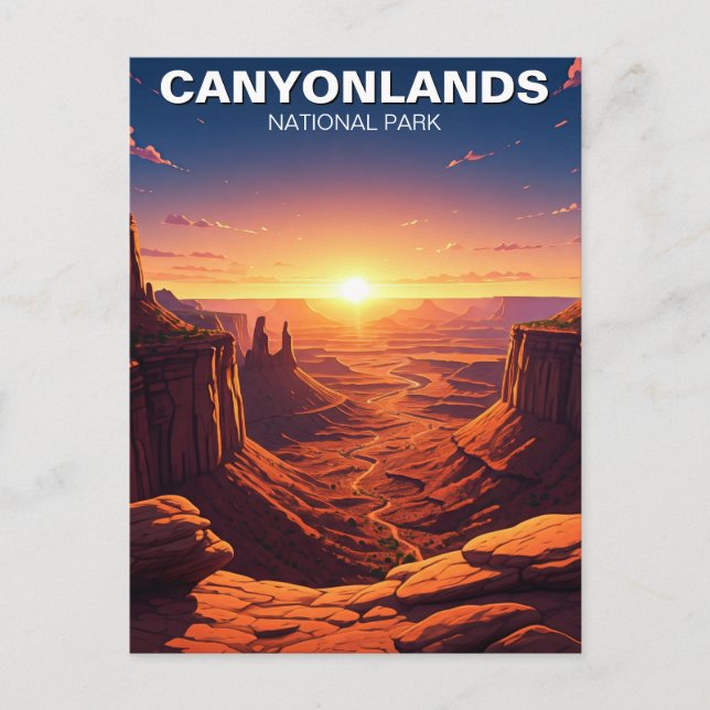 Nationalpark Canyonlands Moab Utah Postkarte (Vorderseite)
