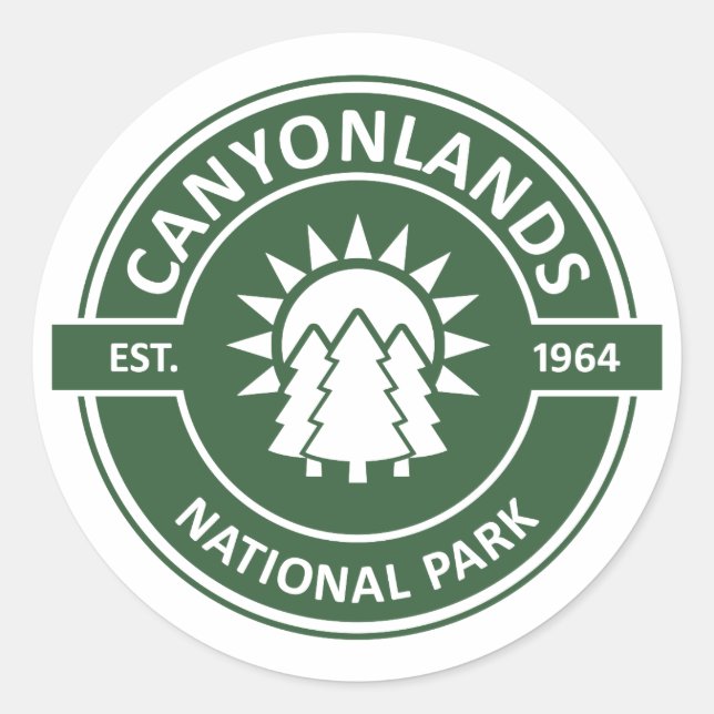 Nationalpark Canyonlands Runder Aufkleber (Vorderseite)