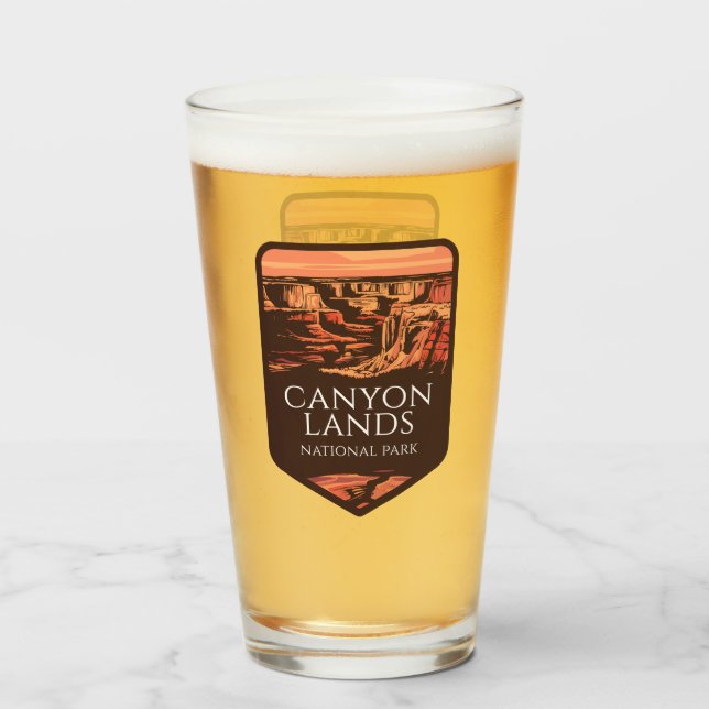 Nationalpark Canyonlands Sonnenuntergang Emblem Glas (Vorne (Gefüllt))