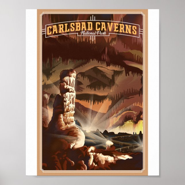 Nationalpark Carlsbad Litho Artwork Poster (Vorne)