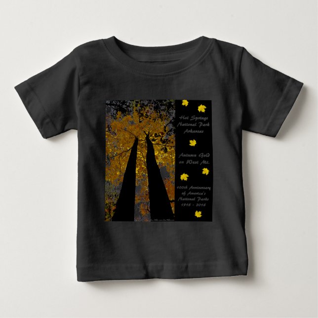 Nationalpark Centennale Hot Springs Herbst Gold Baby T-shirt (Vorderseite)