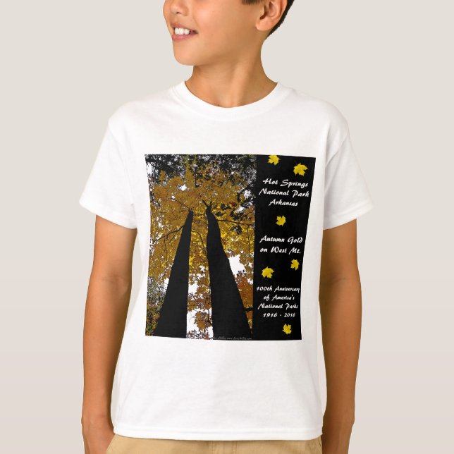 Nationalpark Centennale Hot Springs Herbst Gold T-Shirt (Vorderseite)